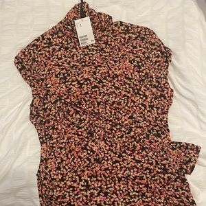 HM Floral Turtleneck Top